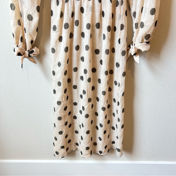 NANUSHKA Zahara Polka Dot Cream Dress - Picture 5 of 11